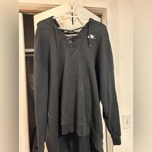 Nike Black Lace Up Sweatshirt